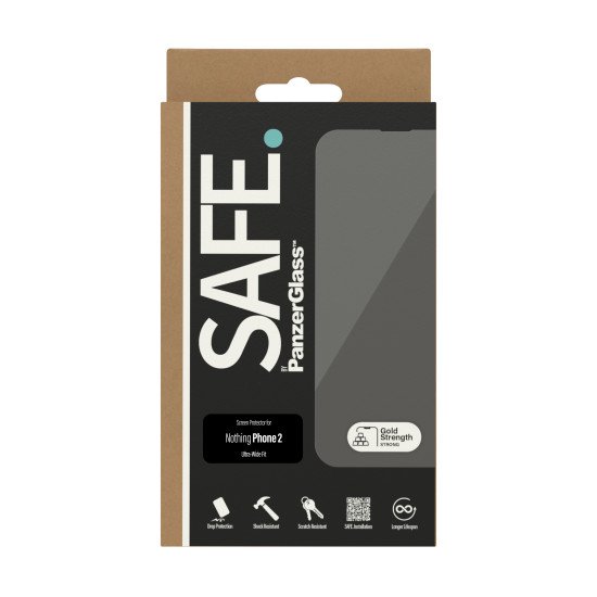 PanzerGlass SAFE. by ® Screen Protector Nothing Phone 2 | Ultra-Wide Fit Protection d'écran transparent 1 pièce(s) PanzerGlass SAFE. by ® Screen Protector Nothing Phone 2 | Ultra-Wide Fit Protection d'écran transparent 1 pièce(s)