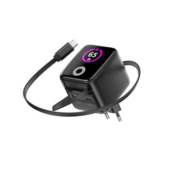 Mobile Origin MO-65WDCH-PW3 chargeur d'appareils mobiles Universel Noir Secteur Charge rapide Intérieure