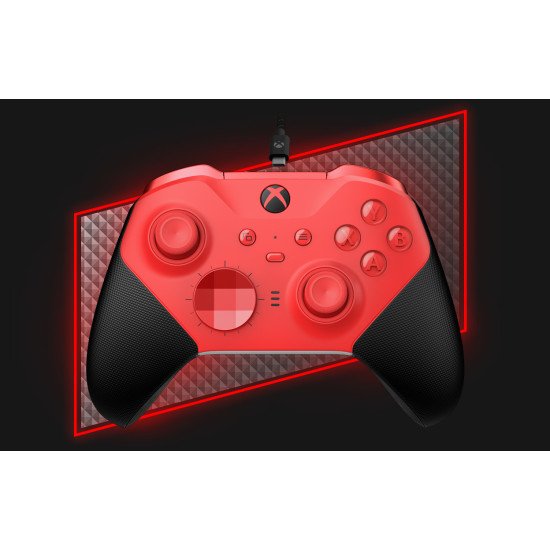 Microsoft Xbox Elite Series 2 - Core Noir, Rouge Bluetooth/USB Manette de jeu Analogique/Numérique Xbox Series S, Xbox Series X, PC, Xbox One, Xbox One S, Xbox One X