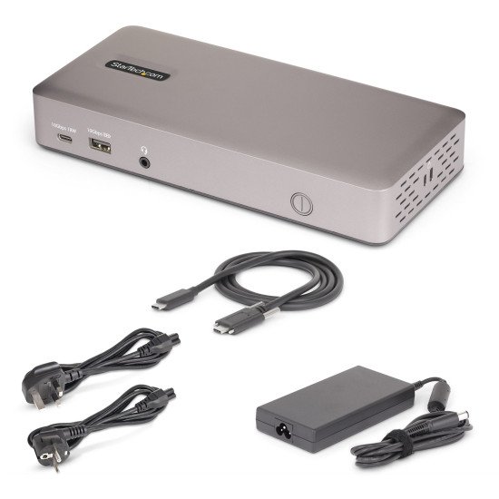StarTech.com Station d'Accueil USB4 pour 3 Écrans, HDMI ou DisplayPort 4K 60 Hz, Charge d'Ordinateur Portable 100 W, 2,5 GbE, Station d'Accueil Multi-Écrans USB-C, Sans Pilote StarTech.com Station d'Accueil USB4 pour 3 Écrans, HDMI ou DisplayPort 4K 60 Hz, Charge d'Ordinateur Portable 100 W, 2,5 GbE, Station d'Accueil Multi-Écrans USB-C, Sans Pilote