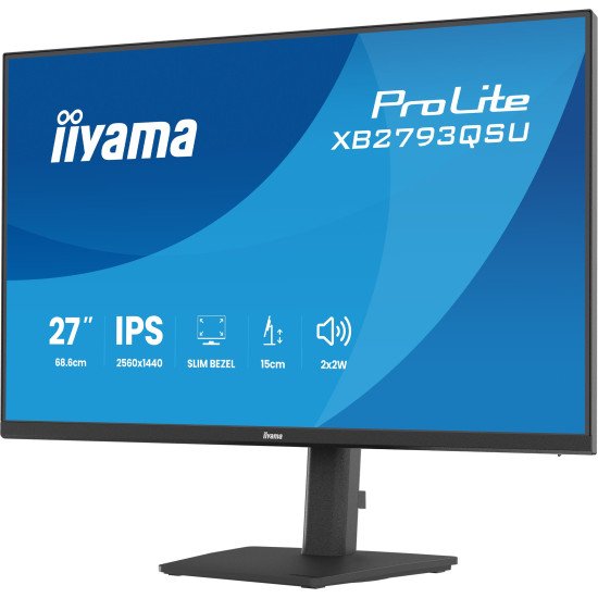 iiyama ProLite XB2793QSU-B1 écran PC 68,6 cm (27") 2560 x 1440 pixels Quad HD LED Noir