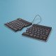 R-Go Tools Clavier ergonomique R-Go Split Break avec logiciel de pause, clavier ergonomique divisé, QWERTY (IT), bluetooth, noir