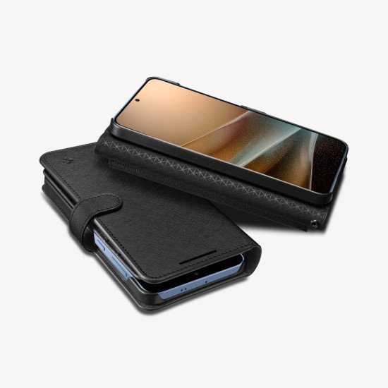 Spigen Wallet S coque de protection pour téléphones portables 17 cm (6.7") Étui avec portefeuille Noir Spigen Wallet S coque de protection pour téléphones portables 17 cm (6.7") Étui avec portefeuille Noir