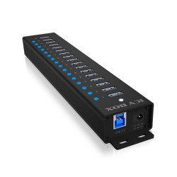 ICY BOX IB-HUB1717-U3 USB 3.2 Gen 1 (3.1 Gen 1) Type-A 5000 Mbit/s Noir
