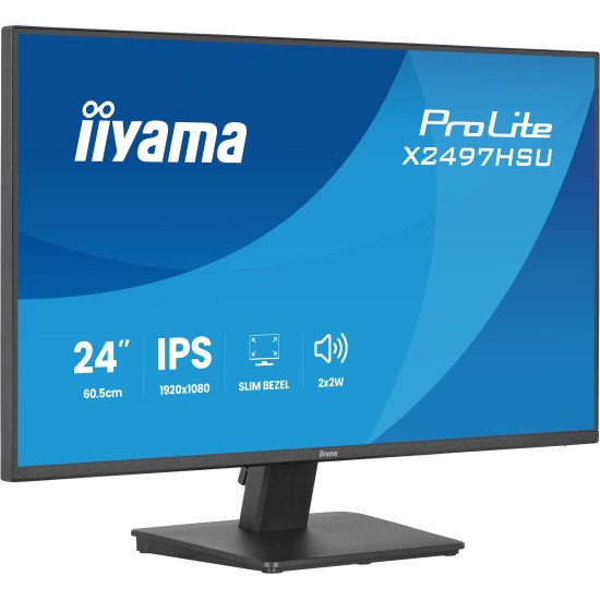 iiyama ProLite X2497HSU-B1 écran PC 60,5 cm (23.8") 1920 x 1080 pixels Full HD LED Noir