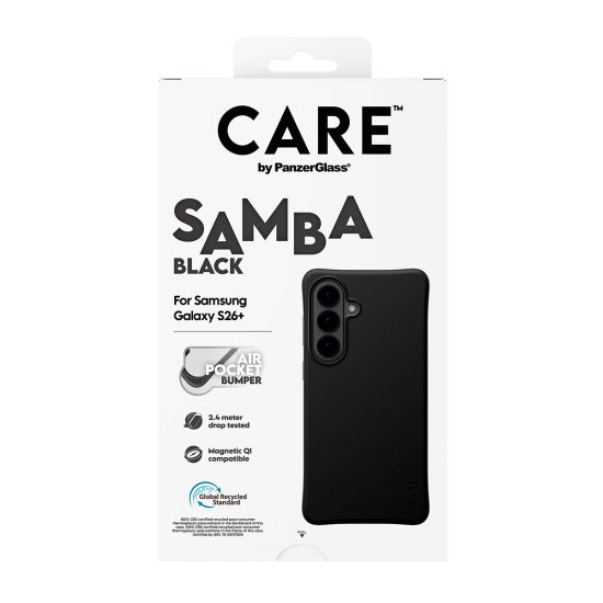 PanzerGlass CARE™ by ® Samba Case Black w. Qi Samsung Galaxy S26+ coque de protection pour téléphones portables Housse Noir