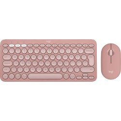 Logitech Pebble 2 Combo clavier Souris incluse RF sans fil + Bluetooth QWERTY US International Rose