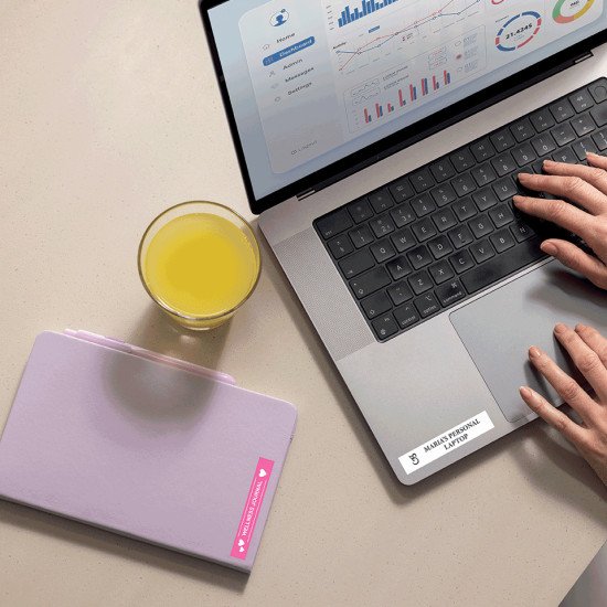 Brother BTAG-231 - Ruban adhésif – noir sur blanc, 12 mm de large, non laminé