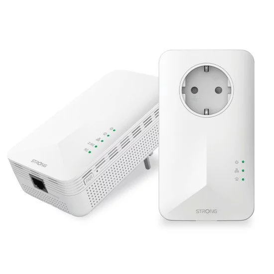 Strong POWERL1000DUOWIFIEUV2 Adaptateur réseau CPL 1000 Mbit/s Ethernet/LAN Wifi Blanc 2 pièce(s) Strong POWERL1000DUOWIFIEUV2 Adaptateur réseau CPL 1000 Mbit/s Ethernet/LAN Wifi Blanc 2 pièce(s)