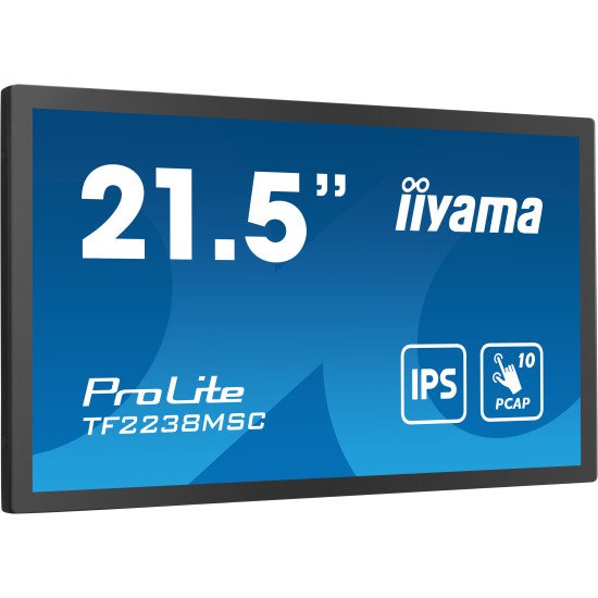 iiyama PROLITE Carte A numérique 55,9 cm (22") LED 600 cd/m² Full HD Noir Écran tactile