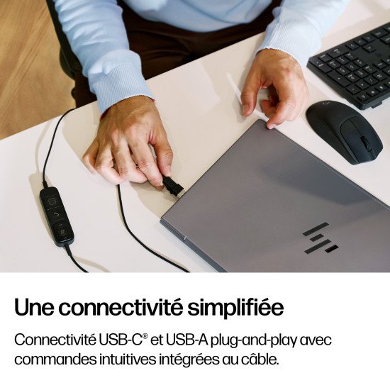 HP Poly Micro-casque filaire USB binaural Mission 425 Classic