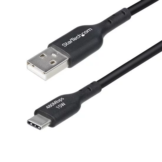 StarTech.com Câble de Charge USB-A vers USB-C de 15 cm, Charge et Synchronisation, 3A, USB 2.0, Gaine TPE - Cordon de Charge USB Noir StarTech.com Câble de Charge USB-A vers USB-C de 15 cm, Charge et Synchronisation, 3A, USB 2.0, Gaine TPE - Cordon de Charge USB Noir