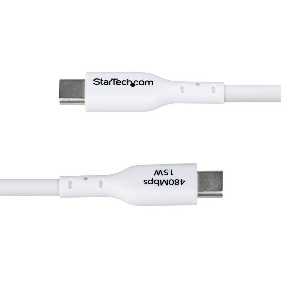 StarTech.com Câble de Charge USB-A vers USB-C de 3m, Charge et Synchronisation, 3A, USB 2.0, Gaine TPE - Cordon de Charge USB Blanc StarTech.com Câble de Charge USB-A vers USB-C de 3m, Charge et Synchronisation, 3A, USB 2.0, Gaine TPE - Cordon de Charge USB Blanc