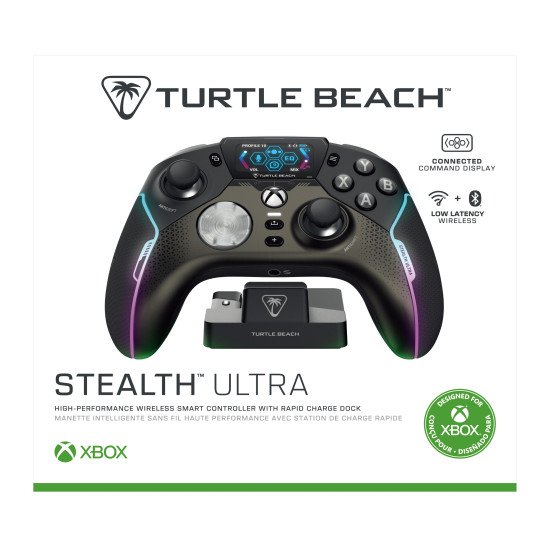 Turtle Beach Stealth Ultra Sans fil Haute Performance avec Station de Charge Rapide, Butée de gâchette réglables et Ecran de Commande pour Xbox Series X|S, Xbox One & PC [Licence officielle pour Xbox]