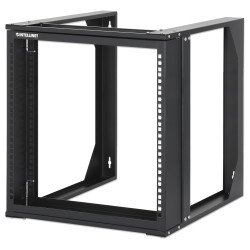 Intellinet Rack réseau mural ouvert 19", 9U, cadre pivotant frontal, montage 2 montants, profondeur 450 mm, livré à plat, noir RAL 9004