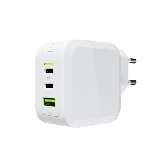 Green Cell CHARGC08W chargeur d'appareils mobiles Casques, Netbook, Smartphone, Tablette Blanc Secteur Charge rapide Intérieure