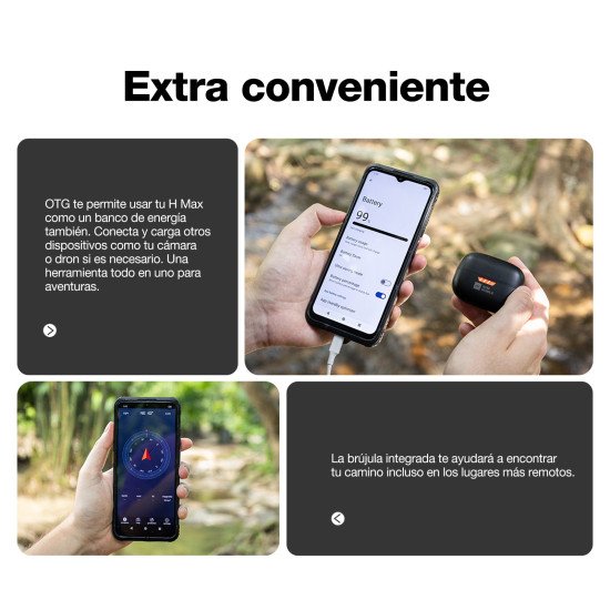 AGM H Max 16,7 cm (6.56") Double SIM Android 14 4G USB Type-C 4 Go 256 Go 10000 mAh Noir