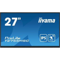 iiyama ProLite T2755MSC-B1 écran PC 68,6 cm (27") 1920 x 1080 pixels Full HD LED Écran tactile Dessus de table Noir iiyama ProLite T2755MSC-B1 écran PC 68,6 cm (27") 1920 x 1080 pixels Full HD LED Écran tactile Dessus de table Noir