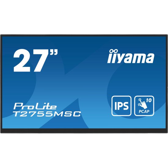 iiyama ProLite T2755MSC-B1 écran PC 68,6 cm (27") 1920 x 1080 pixels Full HD LED Écran tactile Dessus de table Noir