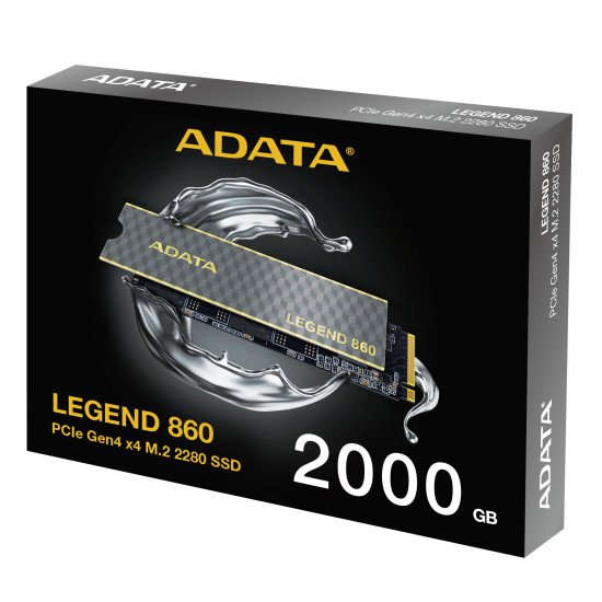 ADATA LEGEND 860 SLEG-860-2000GCS disque SSD 2 To M.2 PCI Express 4.0 NVMe 3D NAND ADATA LEGEND 860 SLEG-860-2000GCS disque SSD 2 To M.2 PCI Express 4.0 NVMe 3D NAND