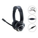 Conceptronic POLONA02BA casque Avec fil Arceau Gaming Noir