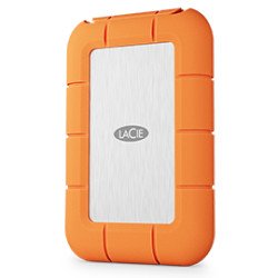 LaCie STND2000400 lecteur à circuits intégrés externe Technologie Thunderbolt 2 To USB Type-C USB4 Gen 3x2 Orange, Acier inoxydable
