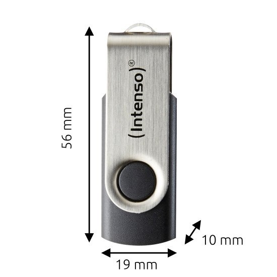Intenso Clé USB Office Line, 32 Go, USB-A, 3.2 Gen 1x1, noir-argent Intenso Clé USB Office Line, 32 Go, USB-A, 3.2 Gen 1x1, noir-argent