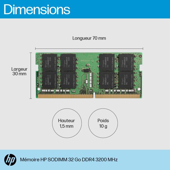 HP 32GB DDR4 3200 SODIMM Memory HP 32GB DDR4 3200 SODIMM Memory