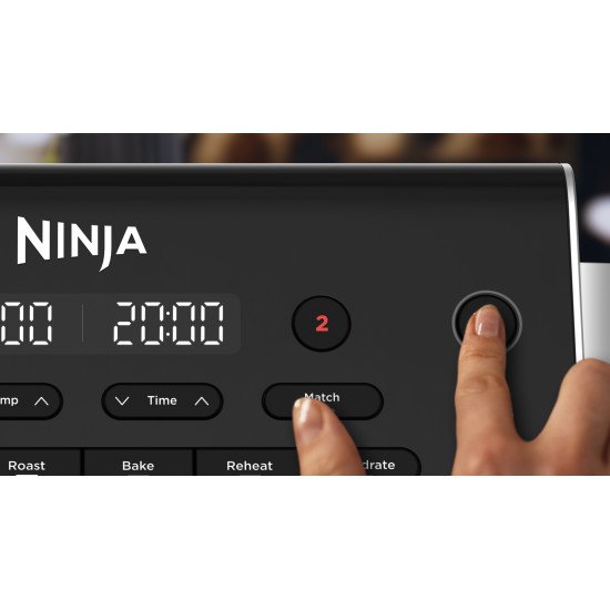 Ninja DualZone Double 7,6 L Autonome Friteuse d'air chaud Noir