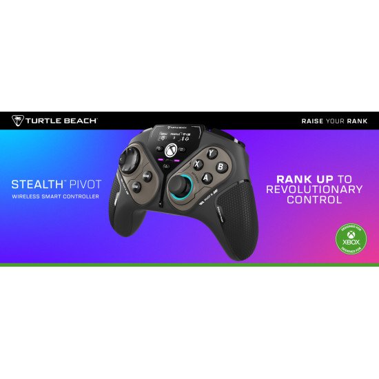 Turtle Beach Stealth Pivot – Manette intelligente sans fil - PC Windows, Xbox Series X|S, Xbox One, appareils Android – Modules pivotants, écran tableau de bord, sticks à effet Hall, boutons reprogrammables, Bluetooth Turtle Beach Stealth Pivot – Manette intelligente sans fil - PC Windows, Xbox Series X|S, Xbox One, appareils Android – Modules pivotants, écran tableau de bord, sticks à effet Hall, boutons reprogrammables, Bluetooth