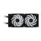 GIGABYTE AORUS WATERFORCE II 240 Refroidisseur liquide pour processeur AIO - 2x ventilateurs ARGB de 120 mm, mécanisme d'emboîtement coulissant, DAISY-CHAIN, compatible avec Intel LGA 1851 et AMD AM5