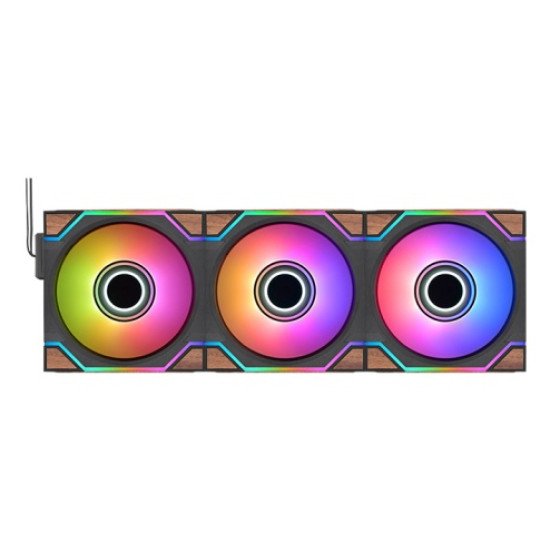 Thermaltake SWAFAN 120 EX INFINITY Boitier PC Ventilateur 12 cm Bois, Noir 3 pièce(s)