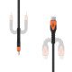 Urban Armor Gear Kevlar câble USB USB 2.0 1,5 m USB C 0,48 Gbit/s 140 W Noir, Orange