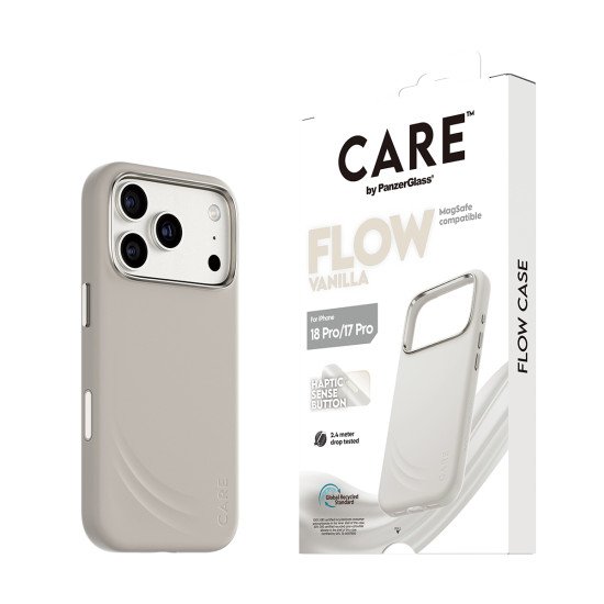 PanzerGlass CARE™ by ® Flow Case Vanilla w. MagSafe iPhone 2026 Pro | 17 Pro coque de protection pour téléphones portables Housse Transparent
