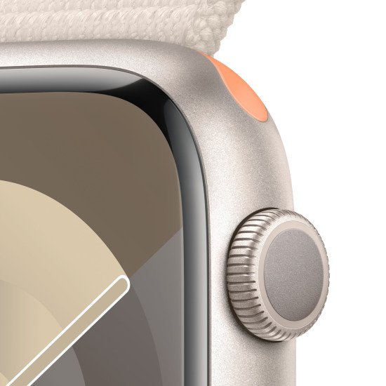 Apple Watch Series 9 45 mm Numérique 396 x 484 pixels Écran tactile Beige Wifi GPS (satellite)