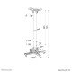 Neomounts CL25-550WH1 Support de plafond pour vidéoprojecteur - h74.5-114.5 cm - installation facile - orientable