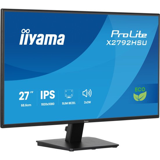 iiyama ProLite X2792HSU-B1 écran PC 68,6 cm (27") 1920 x 1080 pixels Full HD LED Noir iiyama ProLite X2792HSU-B1 écran PC 68,6 cm (27") 1920 x 1080 pixels Full HD LED Noir