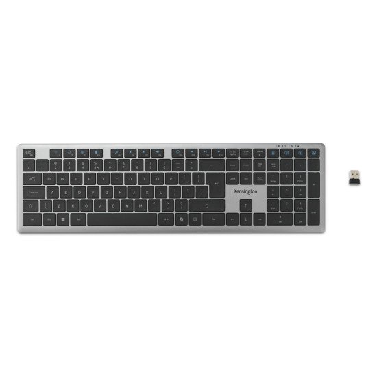 Kensington KB535 EQ clavier Bureau RF sans fil + Bluetooth QWERTY Anglais Gris