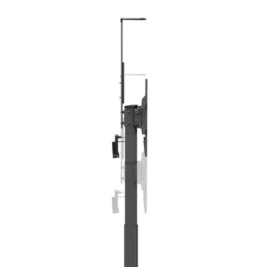 Manhattan Support sur roulettes pour TV/moniteurs, réglage hauteur par manivelle, écrans 37" à 65", Compatibilité VESA : de 200x200 à 600x400 mm (vérifiez les dimensions des quatre trous de fixation à l'arrière), charge max. 70 kg, hauteur 1120–