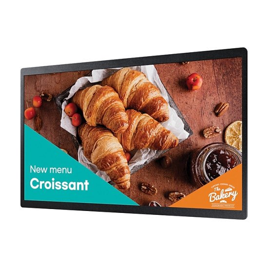 Samsung LH24QBCTBGCXEN affichage de messages Écran plat de signalisation numérique 60,5 cm (23.8") LED Wifi 250 cd/m² Full HD Noir Écran tactile Intégré dans le processeur Tizen 16/7