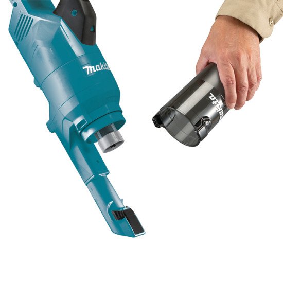 Makita DCL286FRF aspirateur balai et balai électrique Aspirateur-balai 2 en 1 Batterie Sec Cyclonique Sans sac 0,25 L 100 W Noir, Bleu 3 Ah