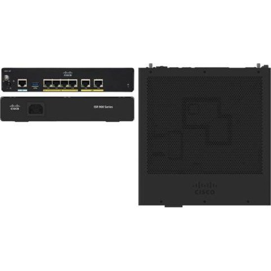 Cisco C921-4PLTEGB Routeur connecté Gigabit Ethernet Noir