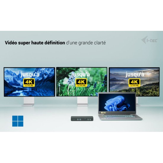 i-tec USB-C Intelligent Triple Display Docking Station + Power Delivery 100W i-tec USB-C Intelligent Triple Display Docking Station + Power Delivery 100W