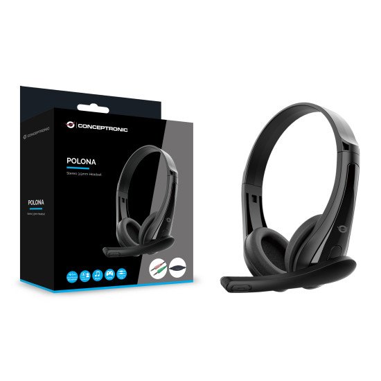 Conceptronic POLONA06B3T casque Avec fil Arceau Appels/Musique Noir