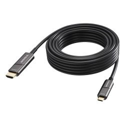 Vision TC 15MUSBCHDMI+/BL câble vidéo et adaptateur 15 m USB Type-C HDMI Type A (Standard) Noir