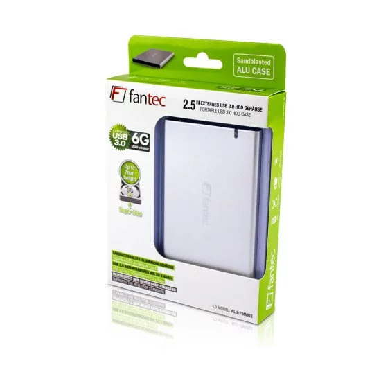 Fantec ALU7MMU3 Boîtier disque dur/SSD Argent 2.5" Fantec ALU7MMU3 Boîtier disque dur/SSD Argent 2.5"