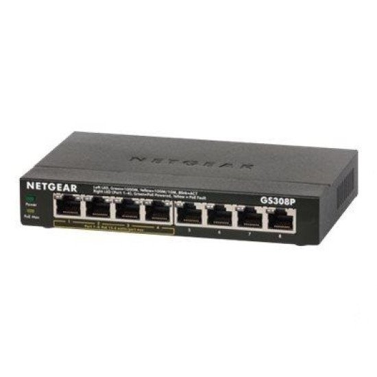 Netgear GS308P-100PES Switch Gigabit Ethernet Netgear GS308P-100PES Switch Gigabit Ethernet