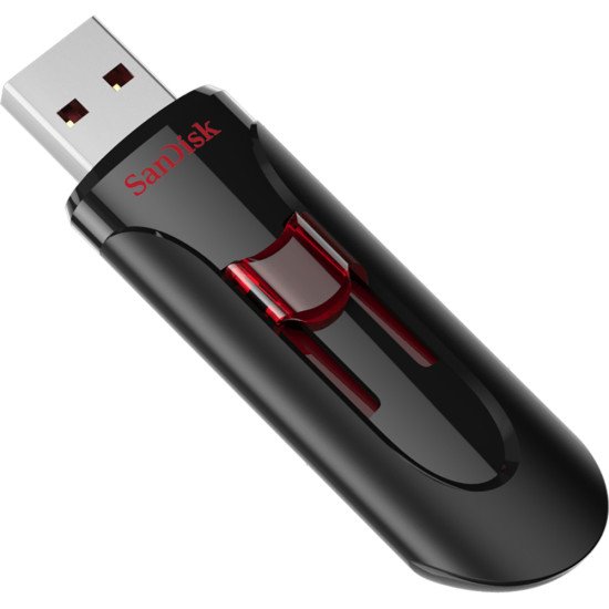 SanDisk UFM 32GB USB CRUZER GLIDE 3.0 lecteur USB flash 32 Go USB Type-A 3.2 Gen 1 (3.1 Gen 1) Noir, Rouge