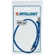 Intellinet Câble patch réseau, Cat6, 0,5 m, bleu, cuivre, S/FTP, LSOH/LSZH, PVC, RJ45, contacts plaqués or, anti-accroc, avec manchon, garantie à vie