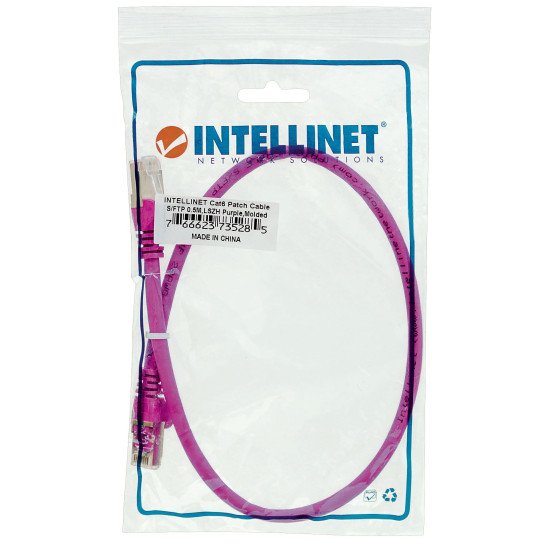 Intellinet Câble patch réseau, Cat6, 0,5 m, rouge, cuivre, S/FTP, LSOH/LSZH, PVC, RJ45, contacts plaqués or, anti-accroc, avec manchon, garantie à vie